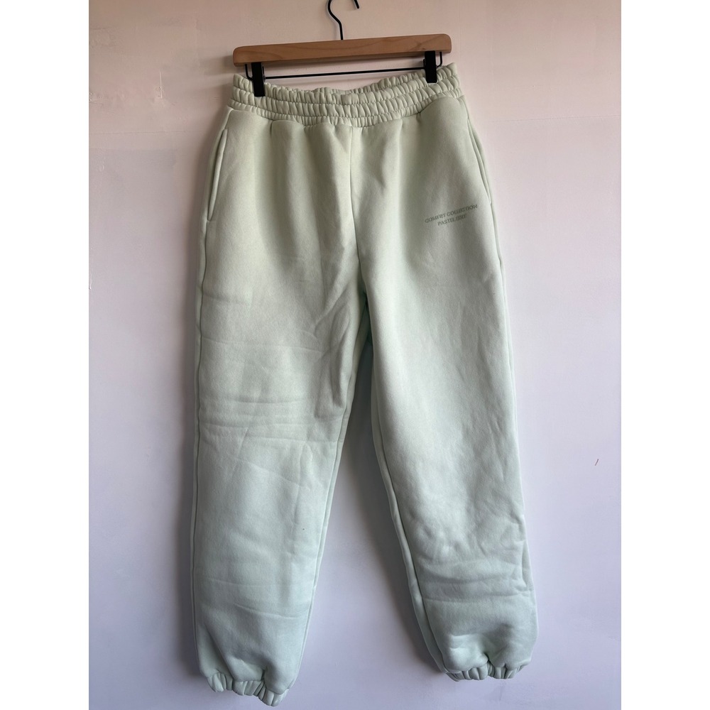 Comfrt Collection Pastel Edit Sweatpants Sage Green Fleece Joggers Large L - Picture 4 of 8